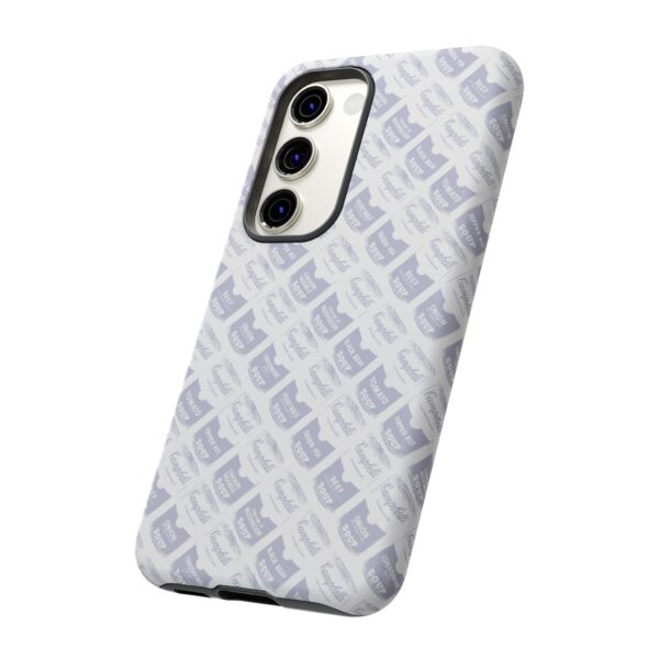 Pop Art Soup Can Pattern Tough Cell Phone Case Silver on White - Image 84