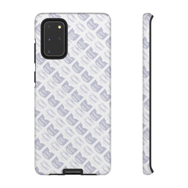 Pop Art Soup Can Pattern Tough Cell Phone Case Silver on White - Image 27