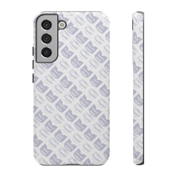 Pop Art Soup Can Pattern Tough Cell Phone Case Silver on White - Image 61