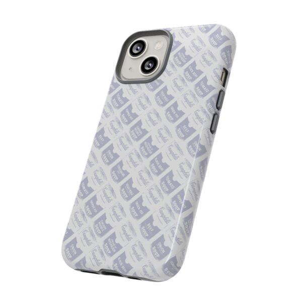 Pop Art Soup Can Pattern Tough Cell Phone Case Silver on White - Image 66