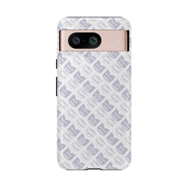 Pop Art Soup Can Pattern Tough Cell Phone Case Silver on White - Image 125