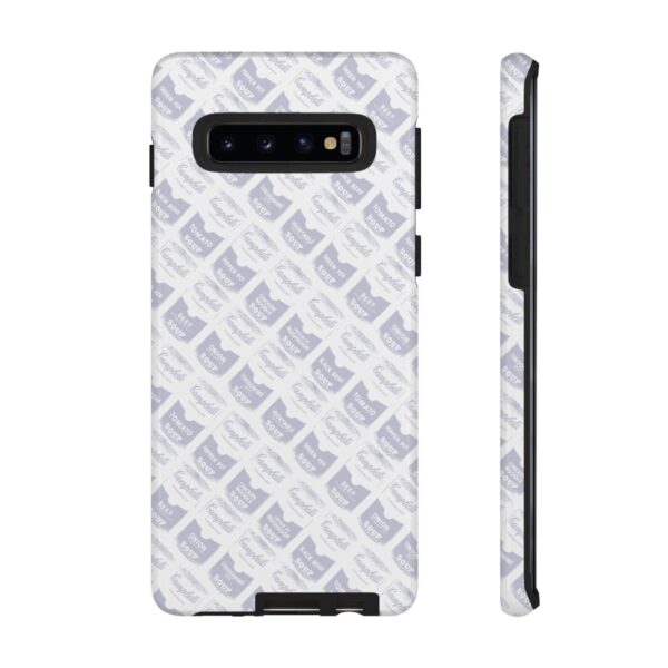 Pop Art Soup Can Pattern Tough Cell Phone Case Silver on White - Image 15