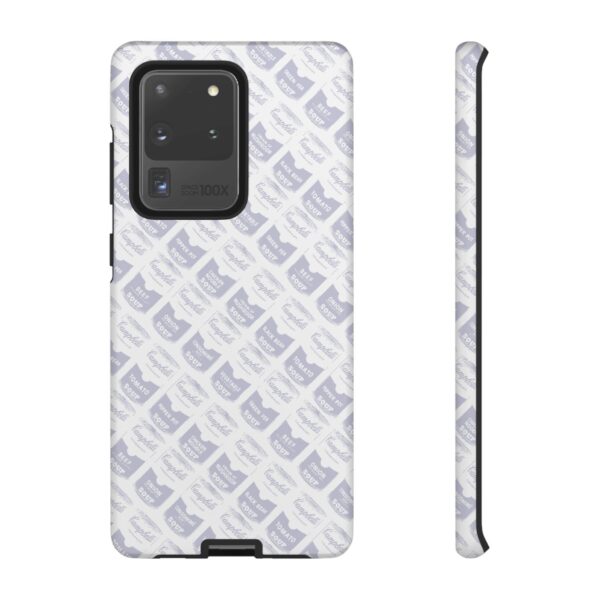 Pop Art Soup Can Pattern Tough Cell Phone Case Silver on White - Image 26