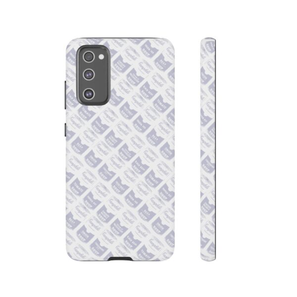 Pop Art Soup Can Pattern Tough Cell Phone Case Silver on White - Image 56