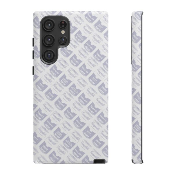 Pop Art Soup Can Pattern Tough Cell Phone Case Silver on White - Image 63