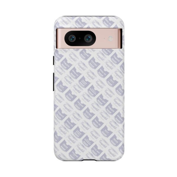 Pop Art Soup Can Pattern Tough Cell Phone Case Silver on White - Image 127