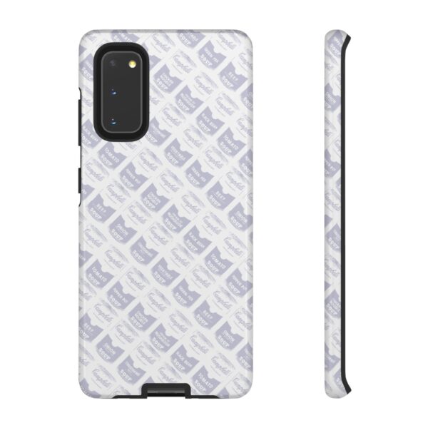 Pop Art Soup Can Pattern Tough Cell Phone Case Silver on White - Image 23