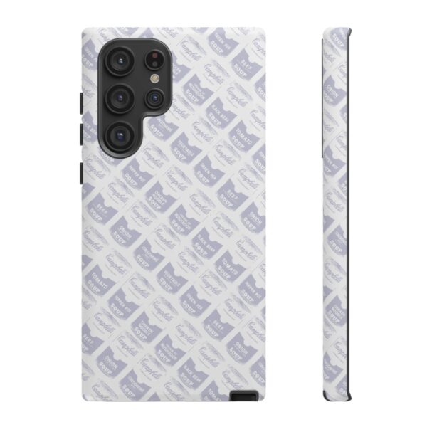 Pop Art Soup Can Pattern Tough Cell Phone Case Silver on White - Image 64