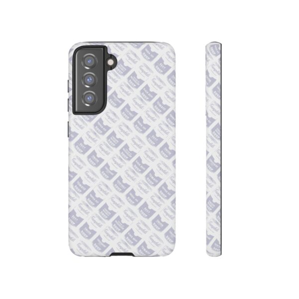 Pop Art Soup Can Pattern Tough Cell Phone Case Silver on White - Image 58