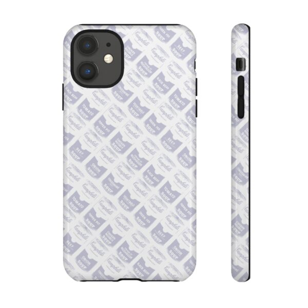 Pop Art Soup Can Pattern Tough Cell Phone Case Silver on White - Image 17