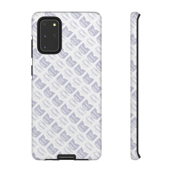 Pop Art Soup Can Pattern Tough Cell Phone Case Silver on White - Image 28