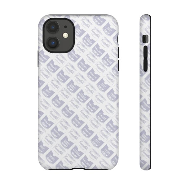 Pop Art Soup Can Pattern Tough Cell Phone Case Silver on White - Image 18