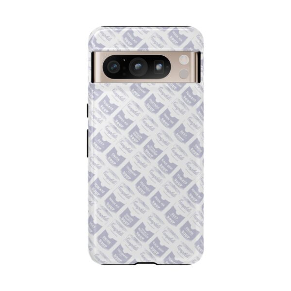 Pop Art Soup Can Pattern Tough Cell Phone Case Silver on White - Image 121