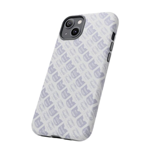 Pop Art Soup Can Pattern Tough Cell Phone Case Silver on White - Image 76