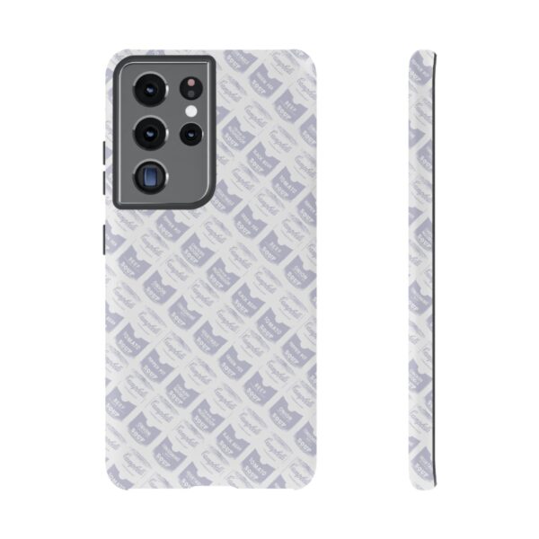 Pop Art Soup Can Pattern Tough Cell Phone Case Silver on White - Image 50