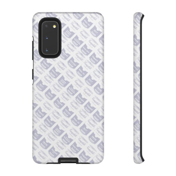 Pop Art Soup Can Pattern Tough Cell Phone Case Silver on White - Image 24