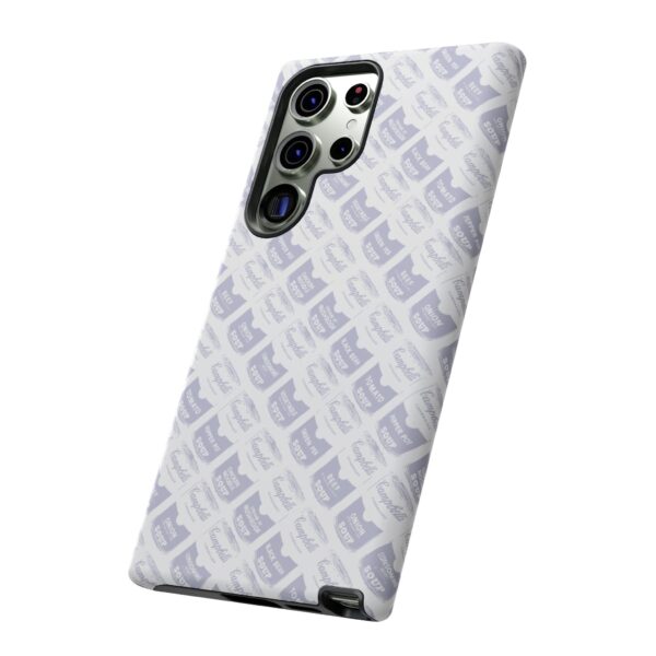 Pop Art Soup Can Pattern Tough Cell Phone Case Silver on White - Image 92