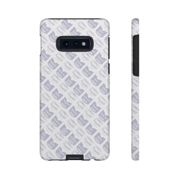 Pop Art Soup Can Pattern Tough Cell Phone Case Silver on White - Image 14