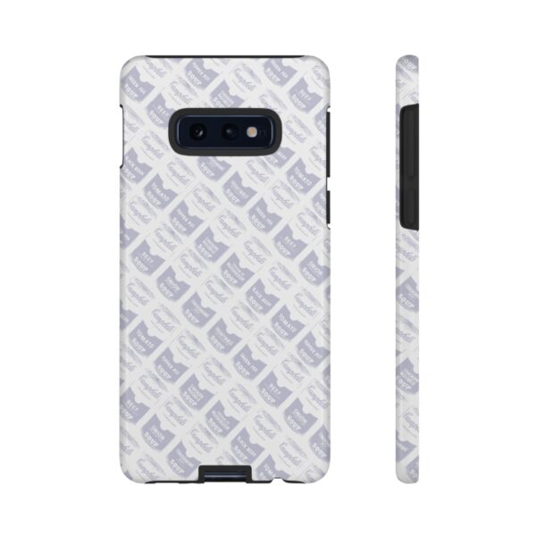 Pop Art Soup Can Pattern Tough Cell Phone Case Silver on White - Image 13