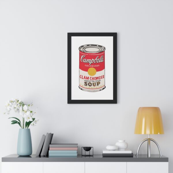 Framed Pop Art Soup Can Poster - Image 11