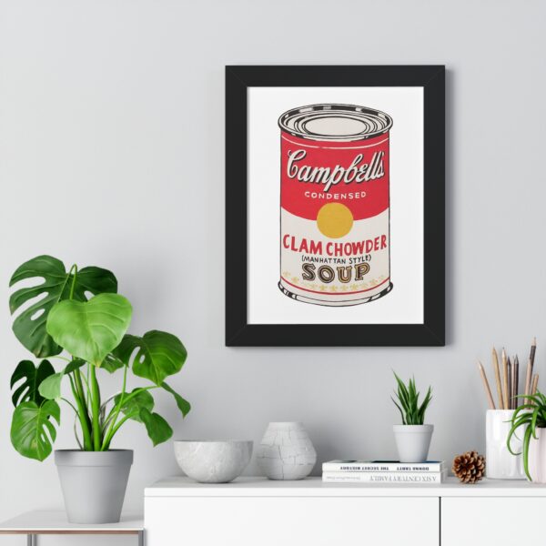 Framed Pop Art Soup Can Poster - Image 3