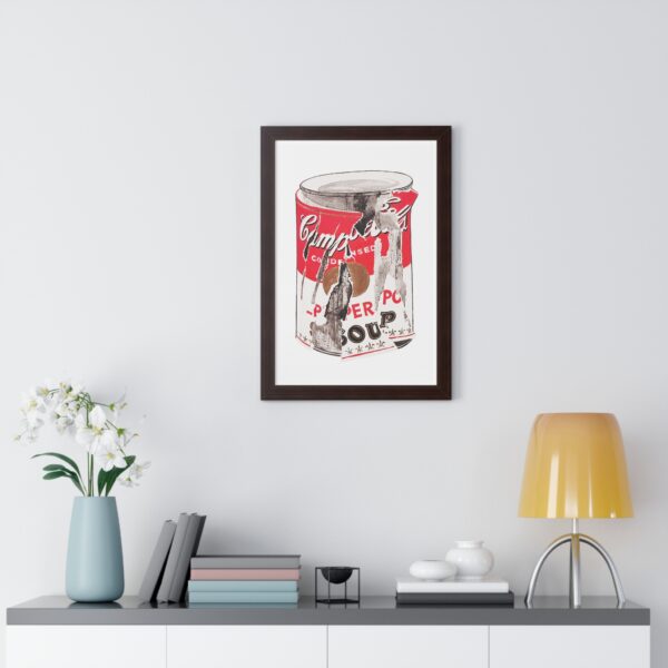 Framed Crushed Pop Art Soup Can Vertical Poster - Image 25