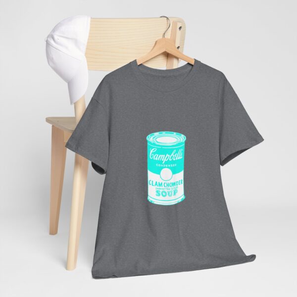 Cyan Pop Art Soup Can T-Shirt - Image 4