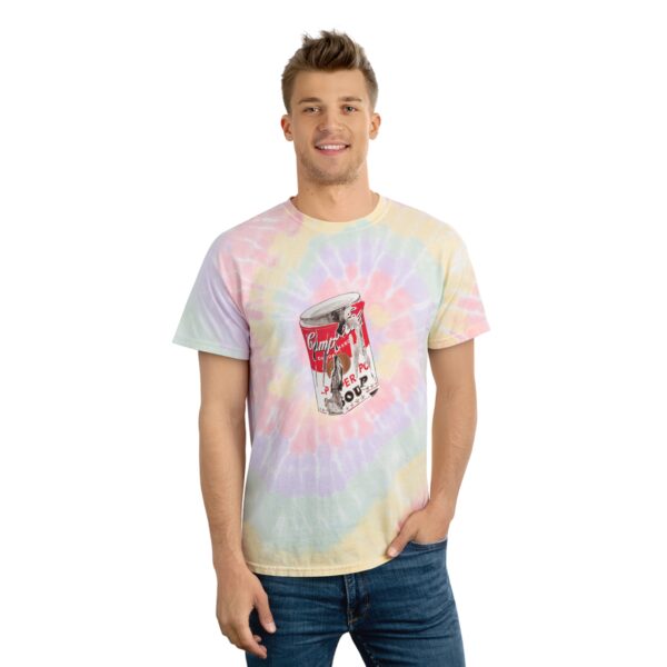 Trashed Pop Art Soup Can Tie-Dye Tee, Spiral - Image 2