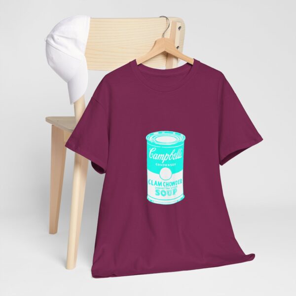 Cyan Pop Art Soup Can T-Shirt - Image 10