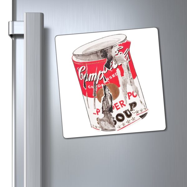 Crushed Pop Art Soup Can Fridge Magnet - Image 5