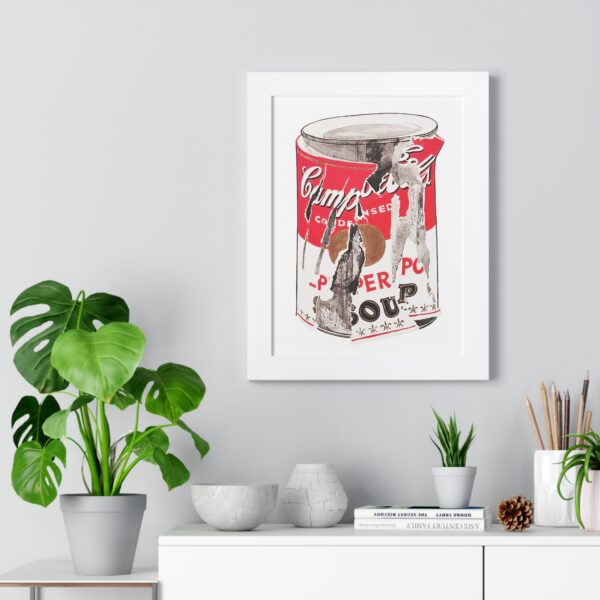 Framed Crushed Pop Art Soup Can Vertical Poster - Image 31