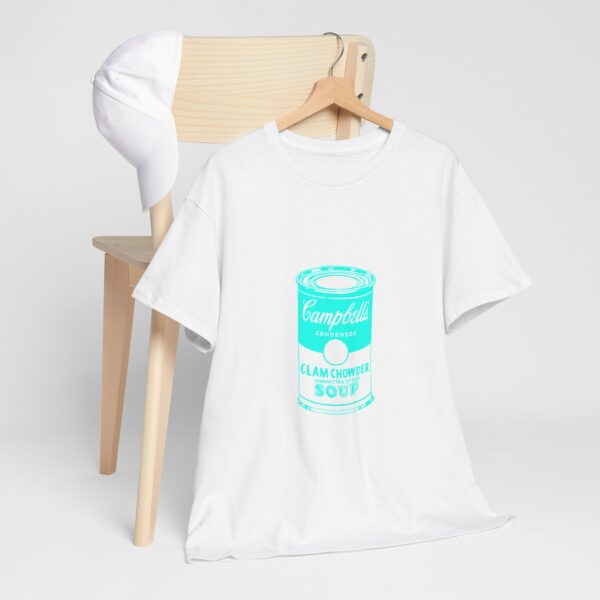 Cyan Pop Art Soup Can T-Shirt - Image 7