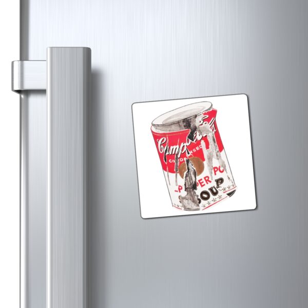 Crushed Pop Art Soup Can Fridge Magnet