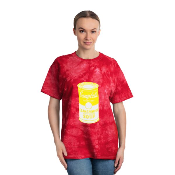 Yellow Pop Art Soup Can Tie-Dye Tee, Crystal - Image 6