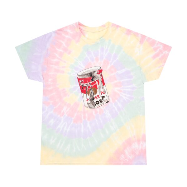 Trashed Pop Art Soup Can Tie-Dye Tee, Spiral - Image 3