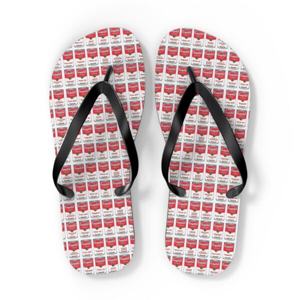 Pop Art Soup Can Flip Flops - Image 14