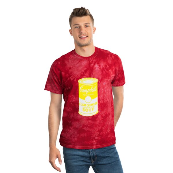 Yellow Pop Art Soup Can Tie-Dye Tee, Crystal - Image 5