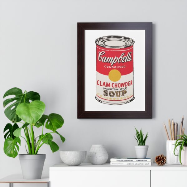 Framed Pop Art Soup Can Poster - Image 17