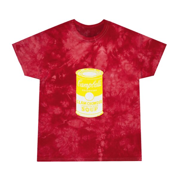 Yellow Pop Art Soup Can Tie-Dye Tee, Crystal - Image 7