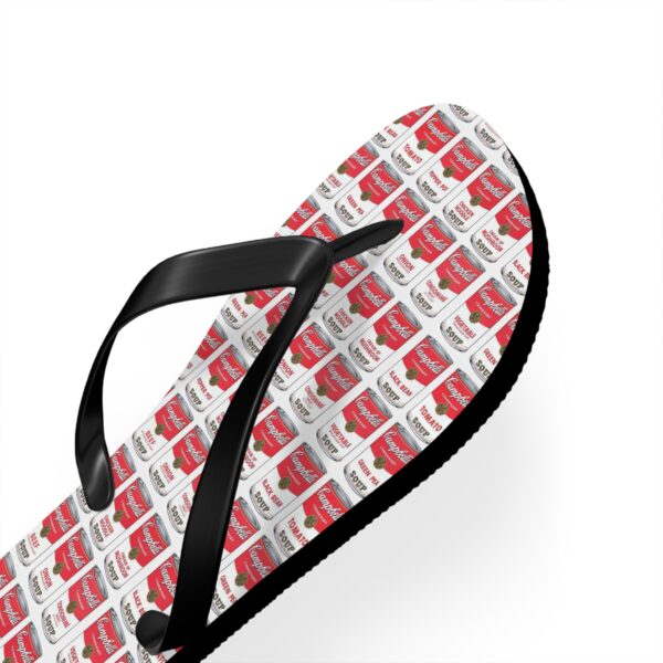 Pop Art Soup Can Flip Flops - Image 4