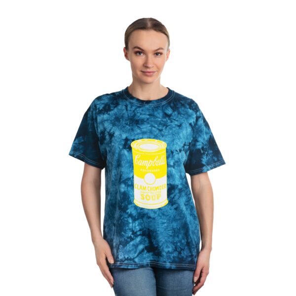 Yellow Pop Art Soup Can Tie-Dye Tee, Crystal - Image 2