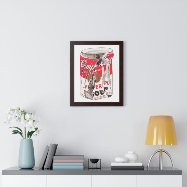 Framed Crushed Pop Art Soup Can Vertical Poster - Image 23