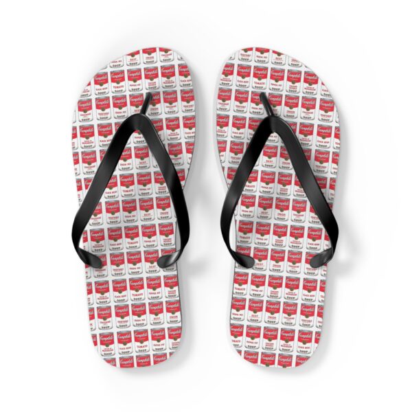 Pop Art Soup Can Flip Flops - Image 10