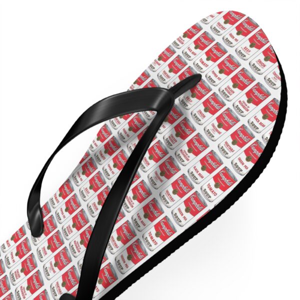 Pop Art Soup Can Flip Flops - Image 16